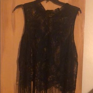 Torrid fringe black tank